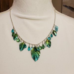 Holly Yashi Green Pendant with matching earrings